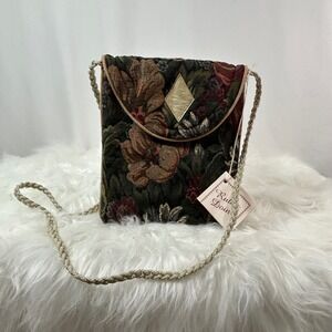 Ruth Doin's Tapestry‎ Floral Crossbody Shoulder Bag Vintage Style Purse